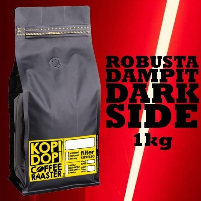 

Biji Kopi Bubuk Robusta Dampit DARK ROAST SIDE 1 kg