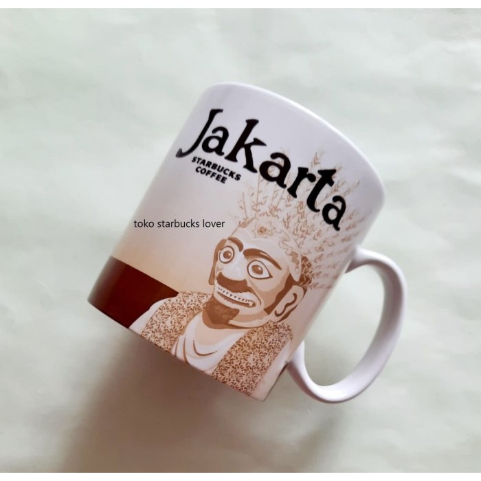 TERLARIS Starbucks Tumbler Mug Ceramic Grande - Jakarta Ondel ondel