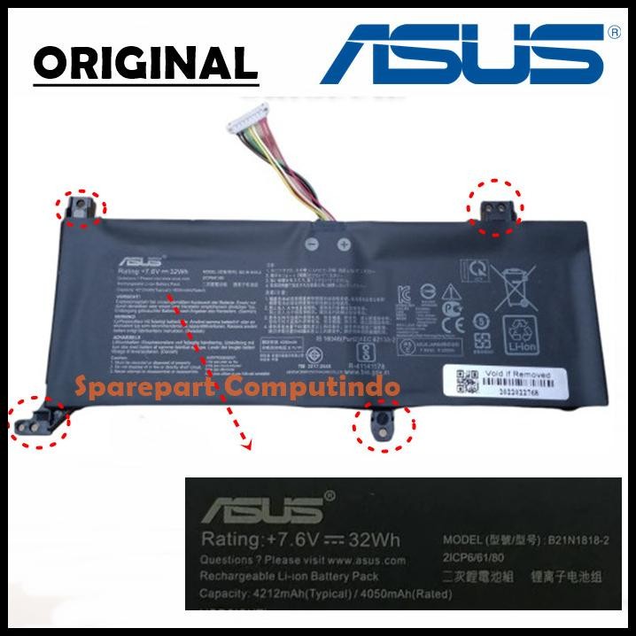 Original Battery Baterai Asus Vivobook 14 A412Da A412D A412Fl A412F
