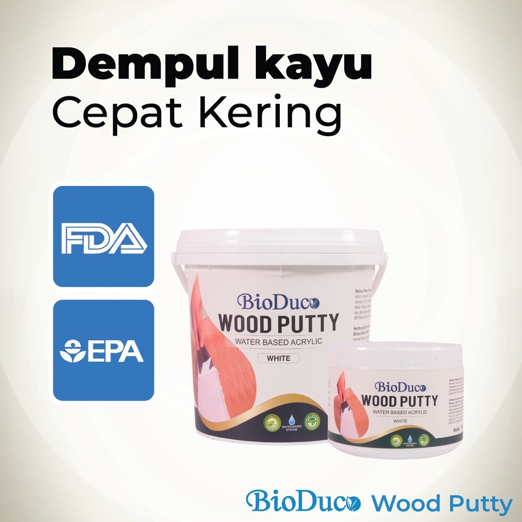 Dempul Kayu Anti Ambles Bioduco Wood Putty 1,5 kg