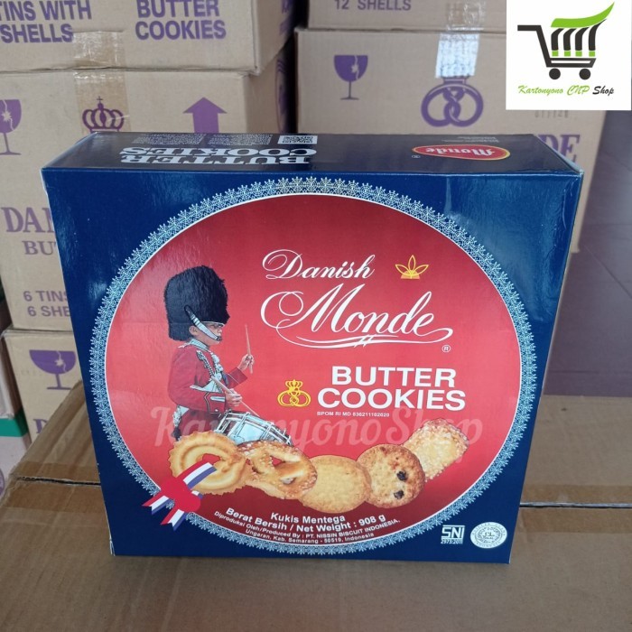 

SNACK BISKUIT MONDE BUTTER COOKIES KEMASAN KALENG BESAR - ECER