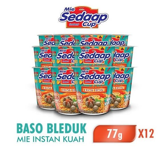 

Sedaap Cup Mie Instan Baso Bleduk 77 gr x 12 pcs