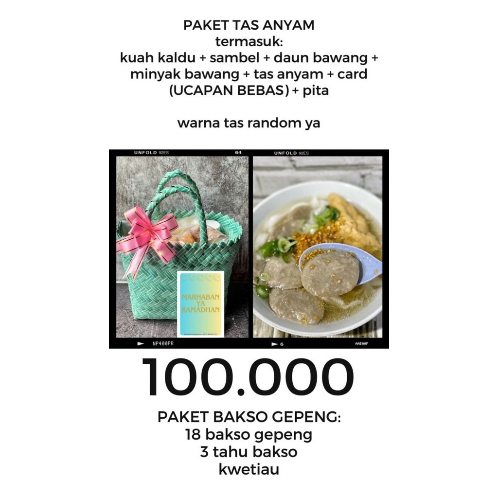 

TAS ANYAM BAKSO HAMPERS IDUL FITRI / LEBARAN EDITION