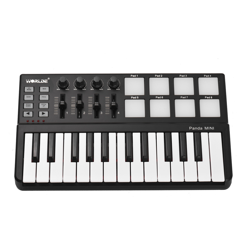 SALE WORLDE Panda 25-Key USB MIDI Keyboard and Drum Pad MIDI Controller Keyboard Instrument MIDI Pad