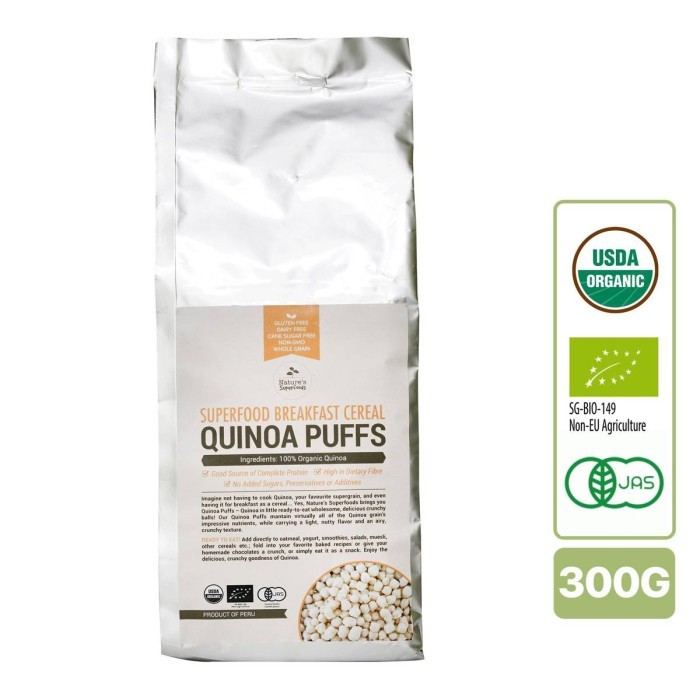 

Nature's Superfoods Organic Breakfast Cereals: Quinoa Puffs 300g