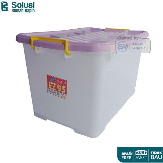 Murah Bsm Container Box Plastik Ezy 95 Liter Tempat Penyimpanan Plastik