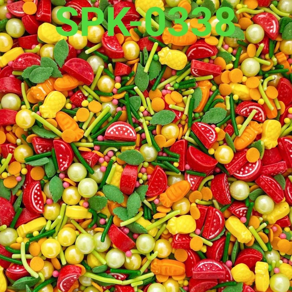 SPK-0338 Sprinkles sprinkle springkel 1kg buah semangka nanas wortel (SPRINKLES)