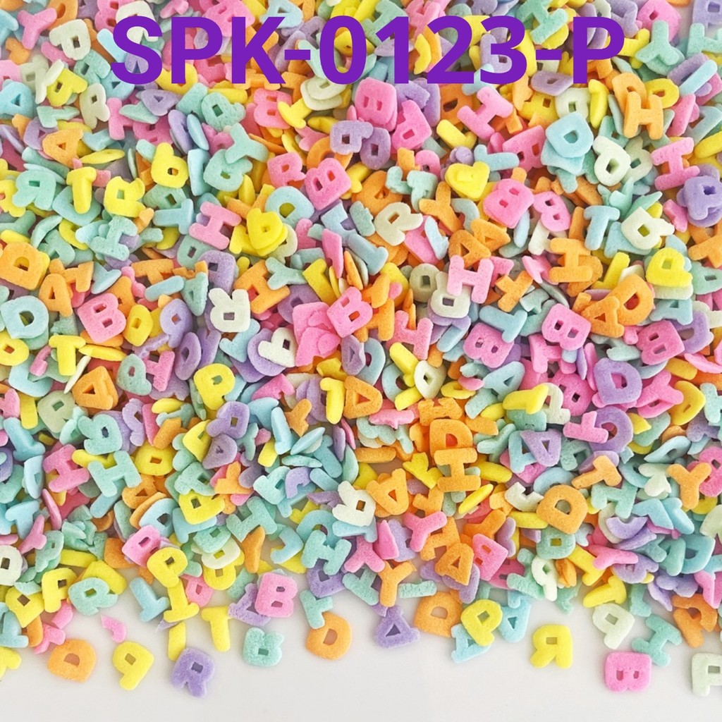 

SPK-0123-P Sprinkles springkel 1kg 1 kilo huruf abjad happy birthday (SPRINKLES)