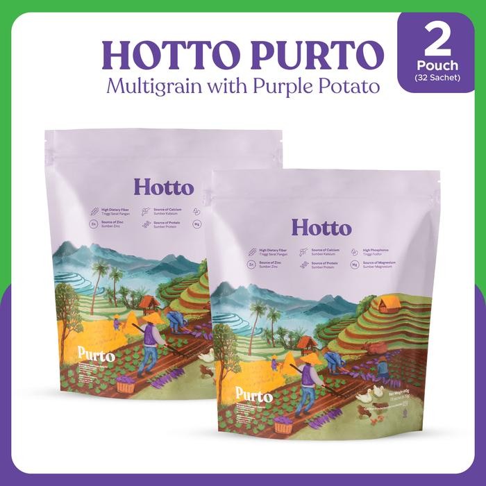 

HOTTO PURTO MULTIGRAIN OATMEAL SEREAL 2 POUCH (32 SACHET)