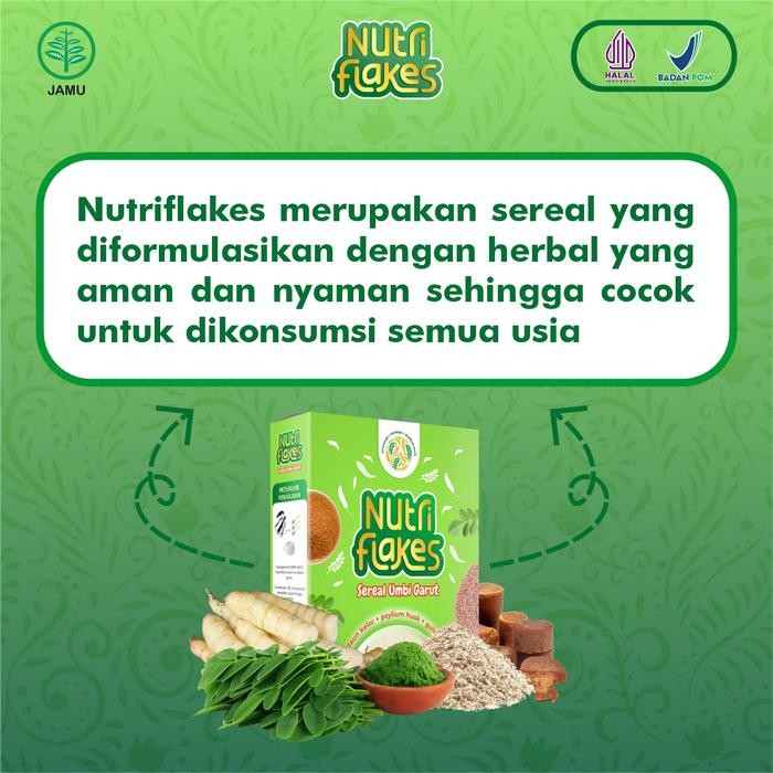 

5 BOX NUTRIFLAKES ORIGINAL SEREAL UMBI GARUT BANTU MASALAH LAMBUNG