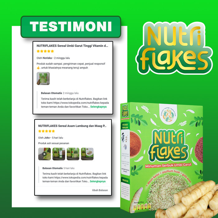

SEREAL UMBI GARUT - NUTRIFLAKES SOLUSI MAAG DAN ASAM LAMBUNG (2 BOX)