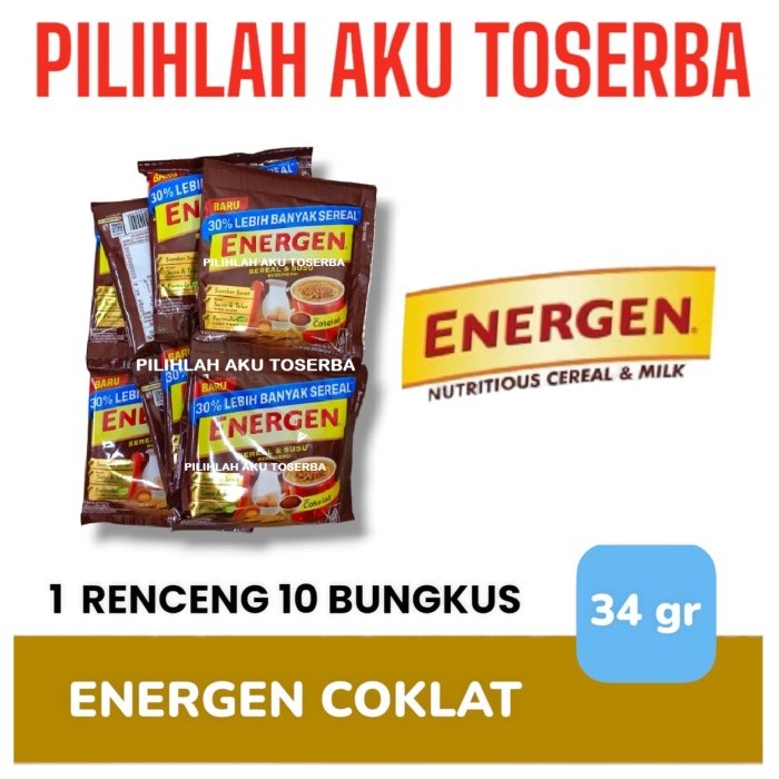 

ENERGEN COKELAT COKLAT RENCENG 29GR X 10 SACHET (HARGA 1 DUS)