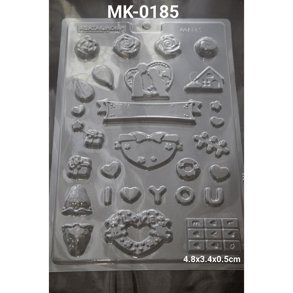MK-0185 Cetakan Mika Cetakan Coklat I Love You (MIKA)