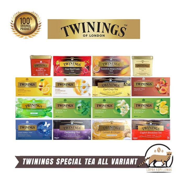 

TWININGS TEA ALL VARIANTS - BLACK TEA, INFUSIONS, FRUIT TEA, LOOSE