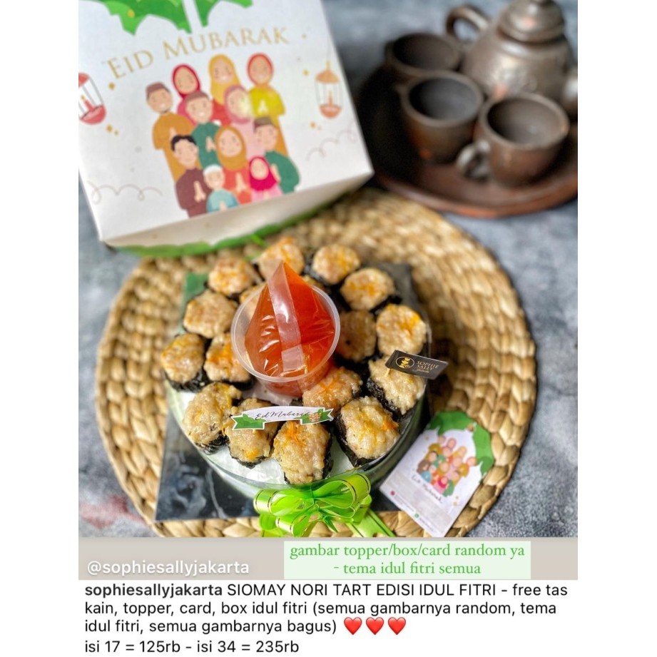 

SIOMAY AYAM NORI TART HAMPERS IDUL FITRI / LEBARAN EDITION