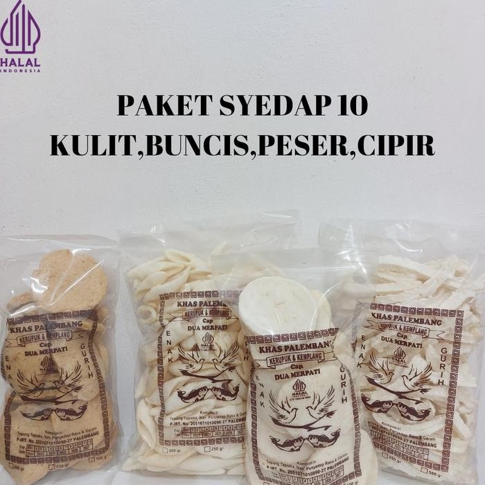 

New PAKET SYEDAP 10 [ KULIT,BUNCIS,PESER,CIPIR] CAP KHAS PALEMBANG Kerupuk Ready