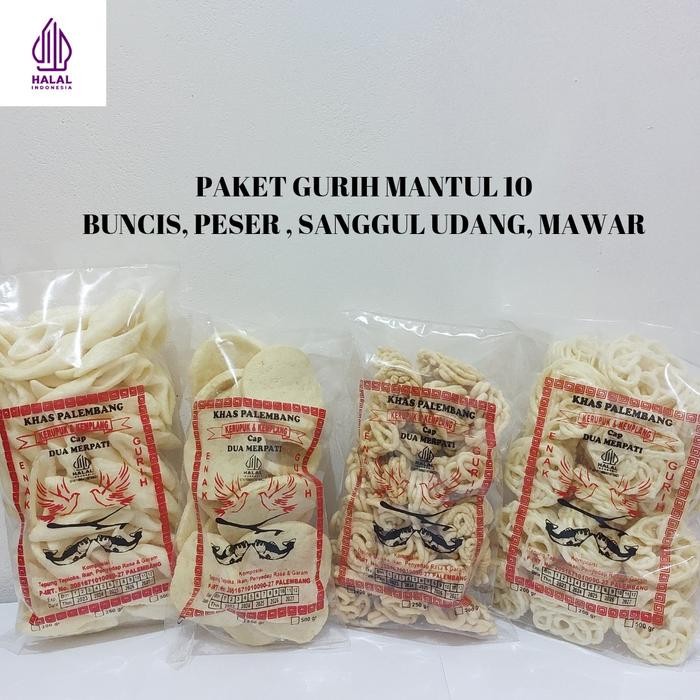 

Promo PAKET GURIH MANTUL 10 MIX 4 BUNGKUS 1 KG [ BUNCIS,PESER,SANGGUL UDANG,MAWAR] 1 KG KHAS