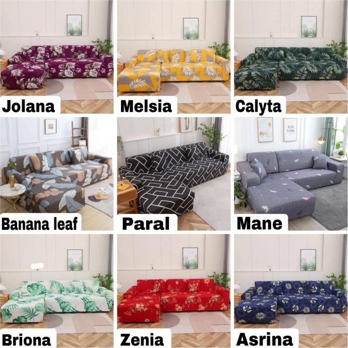 Cover sofa motif LETTER L/Sarung PENUTUP SOFA letter L