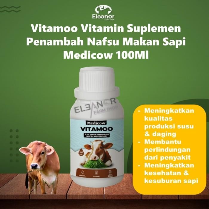 Vitamoo Penambah Nafsu Makan Ternak Sapi Domba 100Ml Medicow Tanaman