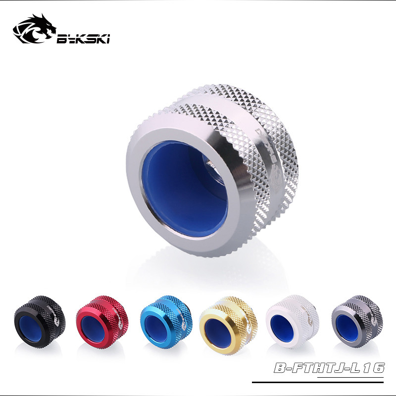 HSL 4pcs/lot BYKSKI OD16mm Hard Tube Fitting Hand Compression Fitting G1/4'' Computer Accesspries Fi