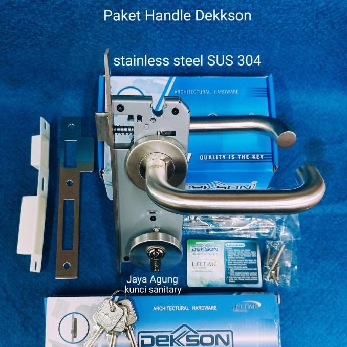 Paket Handle Dekson LHTR 016 19MM SUS304+Kunci IL8485+CYL 60mm SN