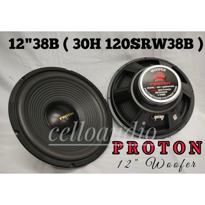 Woofer 12" Proton H120 SRW 38B Komponen Speaker Woofer 12 Inch Proton