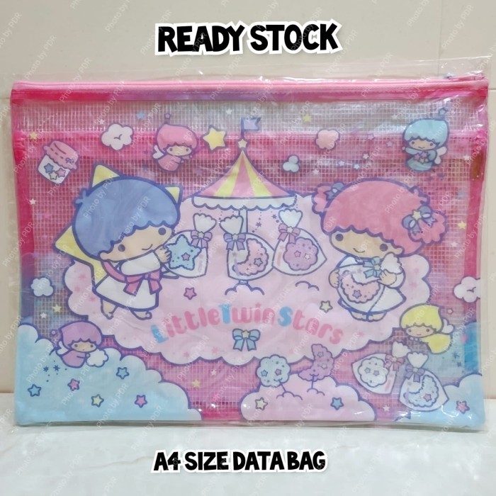 

Mesh Bag A4 Sanrio Original Little Twin Stars Cotton Candy