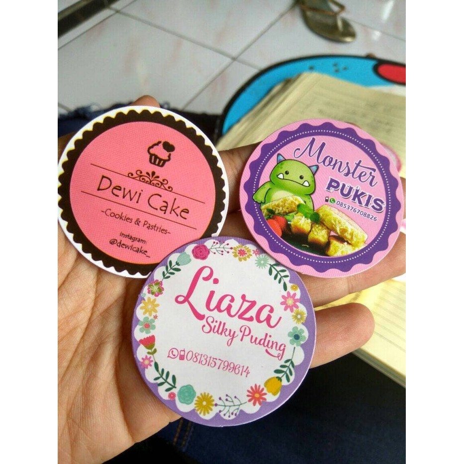 LABEL STIKER NAMA TOKO KUE MAKANAN STICKER TOKO BULAT