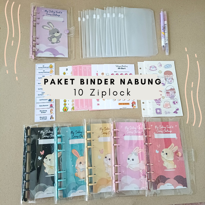

PAKET BINDER NABUNG 10 ZIPLOCK, BINDER KEUANGAN SAVING CHALLENGE