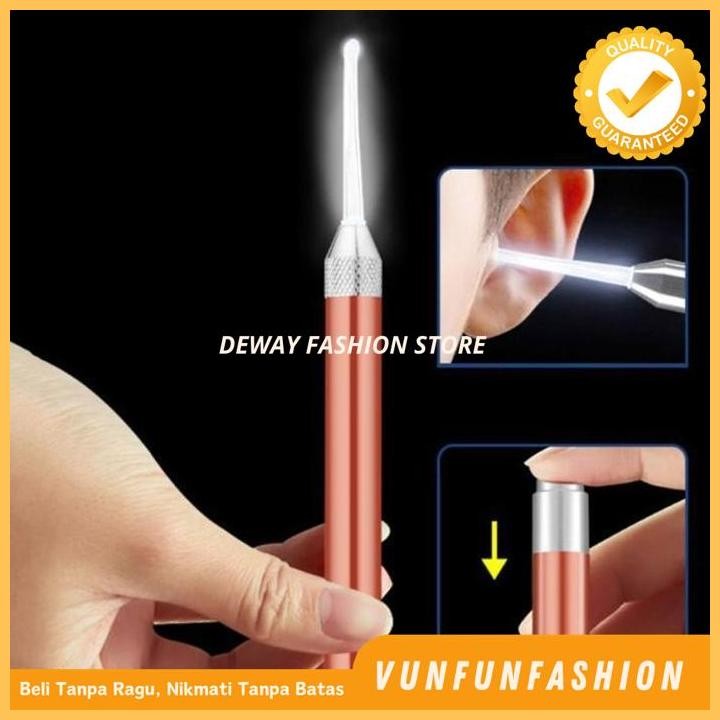 KOREK KUPING LAMPU LED ALAT PEMBERSIH TELINGA EARPICK STAINLESS BEST PRODUCT