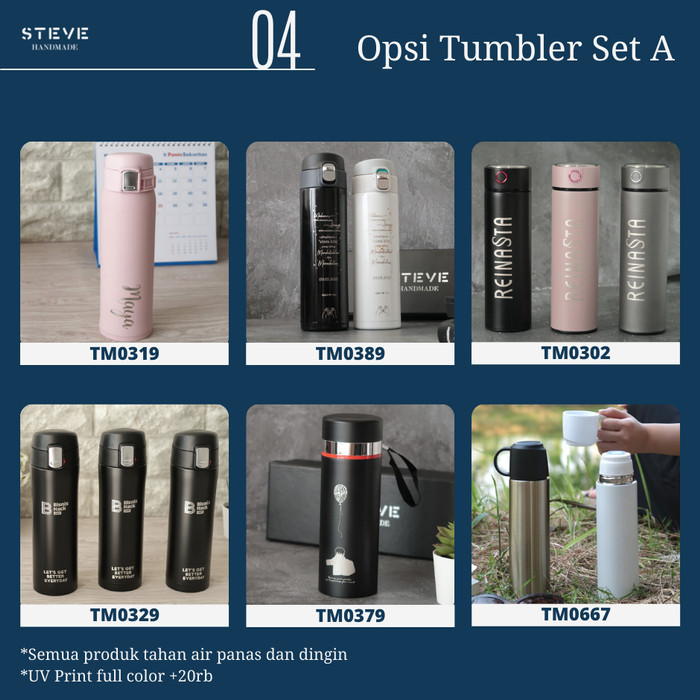 

GIFT SET EXECUTIVE SET A TUMBLER NAME CARD HOLDER STEVE HANDMADE