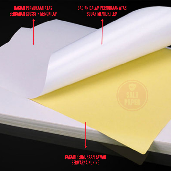 

KERTAS STIKER CHROMO GLOSSY A4 -100LBR / KERTAS STIKER / STICKER CROMO