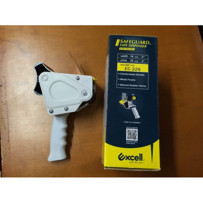 

EXCELL TAPE DISPENSER PLAKBAN 3" EC-326( SAFEGUARD HAND CARTON SEALER)