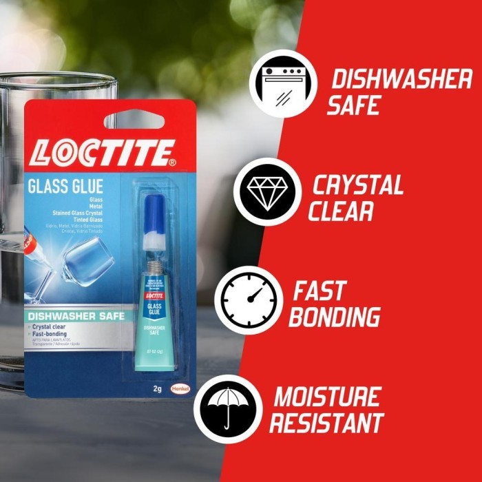 

LOCTITE GLASS GLUE,LEM PEREKAT KACA BENING METAL LOCTETI