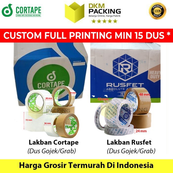 

LAKBAN ISOLASI RUSFET CORTAPE VARIAN SOLATIP OPP TAPE OJOL /DUS