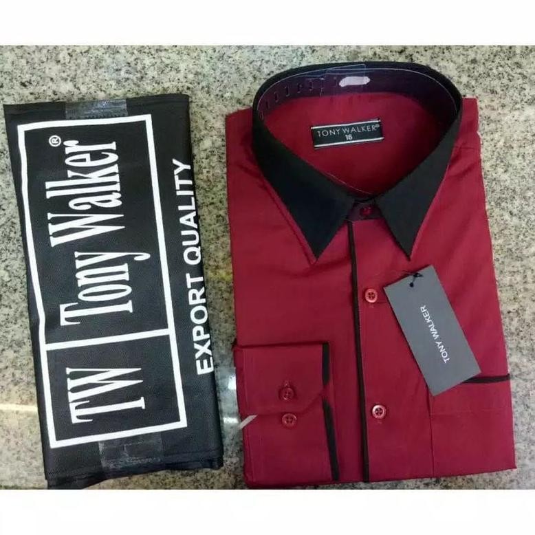 FUZ-611 Kemeja Panjang TW Tony Walker Original Distro Premium Kemeja Polos Lis Kemeja Kantor Kemeja 