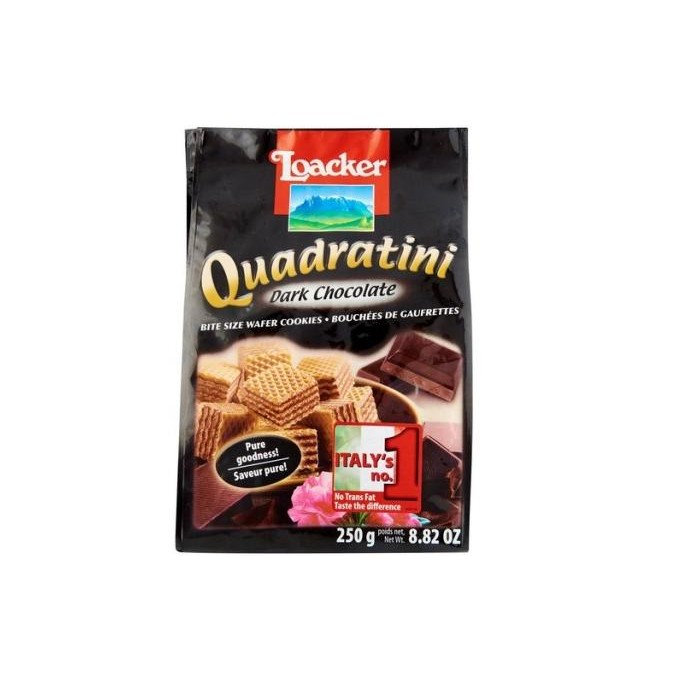 

New Wafer Krim Coklat Hitam | Loaker Quadratini Dark Chocolate 250 Gr Stok Terbatas