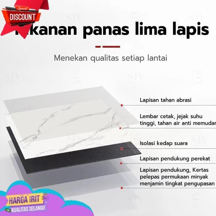 TRENDING SIV 1 DUS VINYL LANTAI MARBEL  (45X45 CM, 60X60CM ) STIKER LANTAI MARMER STIKER LANTAI KERA