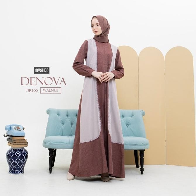Fashion Gamis Sarimbit Muslim Mysure Denova Busui Friendly Terbaru Pengiriman Cepat