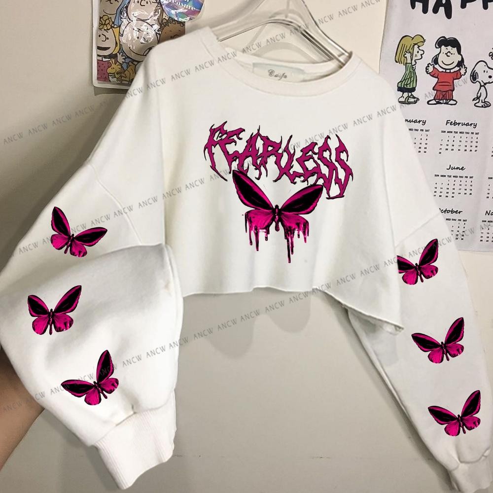 Fearless Sweater Crop Korean Style Terbaru