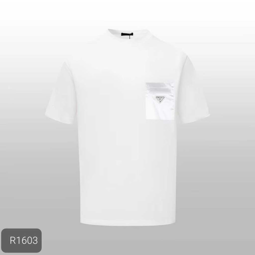 KAOS MURAH MODEL MEWAH PRIA BAJU KAOS BRANDED PRADA TERBARU HITAM PUTIH BAJU SANTAI PRIA REGULER SLI