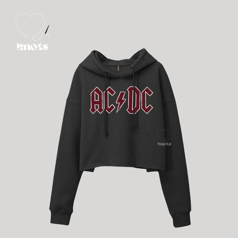 Ac*Dc Semi Crop Hoodie -