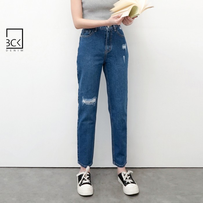 Bck - Highwaist Boyfriend Ripeed Jeans Filana