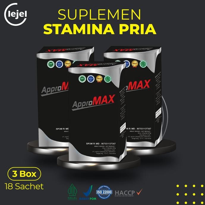 APPROMAX Suplemen Penambah Stamina & Energi 3Box - Lejel Home Shopping