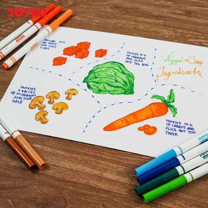 

Color Pen Pulpen Pena Warna Joyko CLP-05 24 Warna Colors