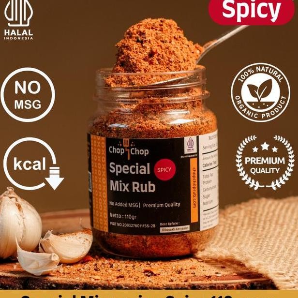 

Chopchop Pecial Rub Picy Bumbu Marinai Rendah Al 110Gr Maaan N