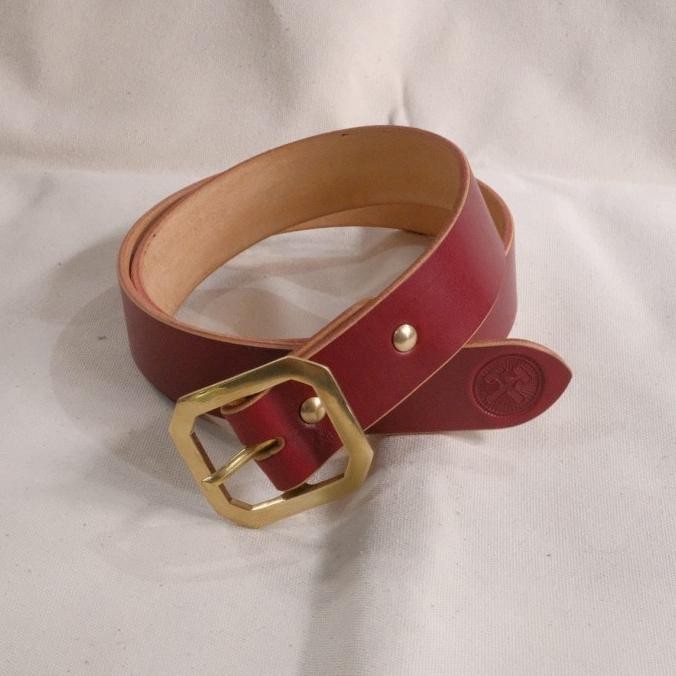 Belt, Sabuk Kulit Pria - Buckle4 Solidbrass - Kuningan
