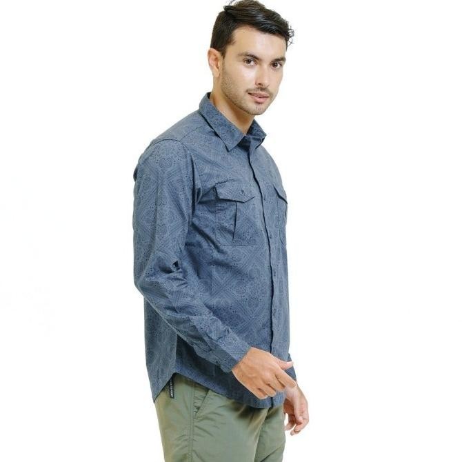 Kemeja Pria Eiger H401 Peasley 1989 Lengan Panjang Corak Batik - Black Terlaris