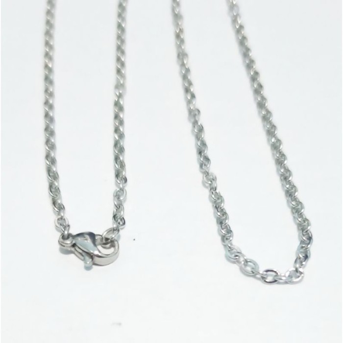 TERUJI KALUNG TITANIUM NURI KECIL SILVER HALUS LUCU KALUNG PRIA WANITA
