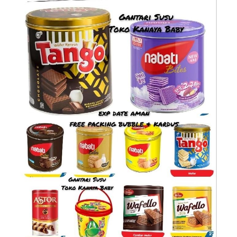 

sa-324 Wafer Tango, Nabati wafer, Jelly inaco, Astor ,Nissin wafer, Wafello wafer (Promo Jajan Kalengan lebaran 2025) Sale